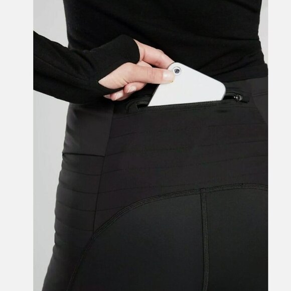 Athleta Peak Hybrid Fleece Tights Black Size Womens XSmall - Picture 5 of 9